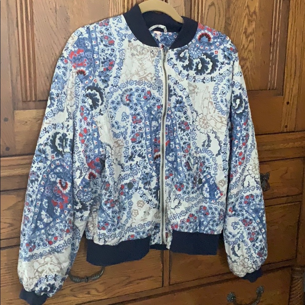 Fun print Free People jacket
